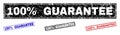 Grunge 100 percent GUARANTEE Textured Rectangle Watermarks Royalty Free Stock Photo