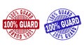 Grunge 100 Percents GUARD Scratched Round Stamps