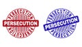 Grunge PERSECUTION Textured Round Stamp Seals