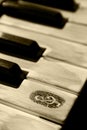 Grunge piano keys