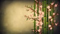 Grunge pink blossom bamboo lends antique charm to background