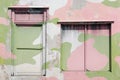 Grunge Pink and green Camouflage window background