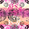 Grunge pink pattern in tie-dye style