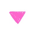 Grunge Pink triangle symbol LGBT movement in honor of the Day Against Homophobia. Vector Illustration Royalty Free Stock Photo