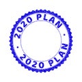 Grunge 2020 PLAN Scratched Round Rosette Watermark Royalty Free Stock Photo