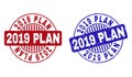 Grunge 2019 PLAN Textured Round Stamp Seals