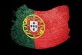 Grunge Portugal flag. Portugal flag with grunge texture. Brush s