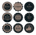 Grunge post stamp retro badges and labels