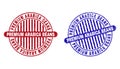 Grunge PREMIUM ARABICA BEANS Textured Round Stamps