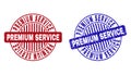 Grunge PREMIUM SERVICE Textured Round Stamp Seals
