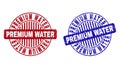 Grunge PREMIUM WATER Scratched Round Stamps