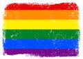 Grunge pride flag background