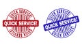 Grunge QUICK SERVICE! Textured Round Stamps