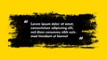 Grunge quote speech bubble. Yellow background. Vector illustration