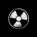 Grunge radiation symbol toxic sign vector illustration