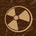 Grunge radiation symbol