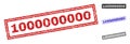 Grunge 1000000000 Scratched Rectangle Stamps Royalty Free Stock Photo