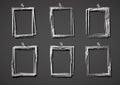 Grunge rectangles set. Set of Grunge White Frames