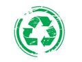 Grunge recycling symbol rubber Royalty Free Stock Photo