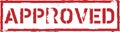 Grungy Approved Stamp red approved square rubber stamp on white background Royalty Free Stock Photo