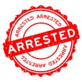 Grunge red arrested word round rubber stamp on white background Royalty Free Stock Photo