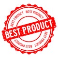 Grunge red best product word round rubber stamp on white background Royalty Free Stock Photo