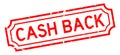 Grunge red cash back word rubber stamp on white background Royalty Free Stock Photo