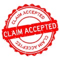 Grunge red claim accepted word round rubber seal stamp on white background Royalty Free Stock Photo