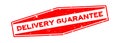 Grunge red delivery guarantee word hexagon rubber stamp on white background Royalty Free Stock Photo