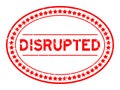 Grunge red disrupted word oval rubber stamp on white background Royalty Free Stock Photo