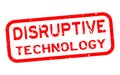 Grunge red disruptive technology word rubber seal stamp on white background Royalty Free Stock Photo