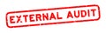 Grunge red external audit word rubber stamp on white background Royalty Free Stock Photo