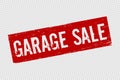 Grunge red  Garage sale square rubber seal stamp Royalty Free Stock Photo