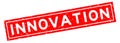 Grunge red innovation word square rubber stamp on white background Royalty Free Stock Photo