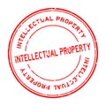 Grunge red intellectual property word round rubber stamp on white background Royalty Free Stock Photo