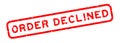 Grunge red order declined word square rubber stamp on white background Royalty Free Stock Photo