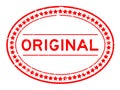 Grunge red original word oval rubber stamp on white background Royalty Free Stock Photo