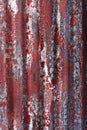 Grunge Red Paint on Steel Wall Royalty Free Stock Photo