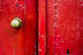 Grunge Red painted wooden door Royalty Free Stock Photo