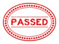 Grunge red passed word oval rubber stamp on white background Royalty Free Stock Photo