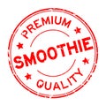 Grunge red premium quality smoothie oval rubber stamp on white background Royalty Free Stock Photo