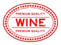 Grunge red premium quality wine oval rubber stamp on white background Royalty Free Stock Photo