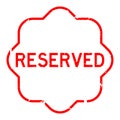 Grunge red reserved word rubber stamp on white background Royalty Free Stock Photo