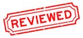 Grunge red reviewed word rubber stamp on white background Royalty Free Stock Photo