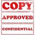 Grunge Red Rubber Stamps Royalty Free Stock Photo