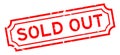 Grunge red sold out word rubber business stamp on white background Royalty Free Stock Photo