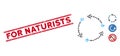 Distress For Naturists Line Stamp and Mosaic Rotate Icon Royalty Free Stock Photo