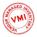 Grunge red VMI abbreviation of vendor managed inventory word round rubber stamp on white background Royalty Free Stock Photo