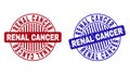 Grunge RENAL CANCER Textured Round Watermarks