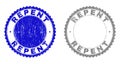 Grunge REPENT Scratched Stamp Seals